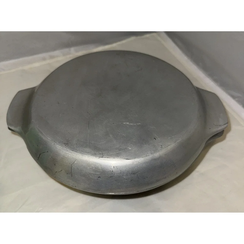 Vintage Nambe Aluminum Dutch Oven Roaster Covered Casserole Dish # 20 w‎ Handles